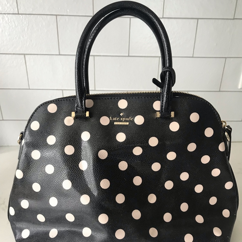 Kate Spade Small Printed Polka Leather Satchel